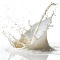 Milk Cream Splash Isolated on White Background Royalty Free Stock Photo