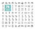 Milk, dairy products vector icon set Royalty Free Stock Photo