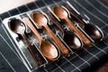 Milk and Dark Chocolate Spoons