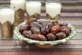 Milk and dates for Iftar meal