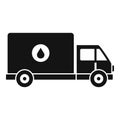 Milk delivery truck icon, simple style