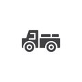 Milk delivery truck vector icon