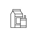 Milk, drink icon. Element of Health life icon. Thin line icon Royalty Free Stock Photo