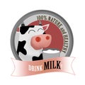 Milk drink label