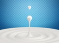 Milk Drop Royalty Free Stock Photo