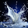 milk dynamically splashing