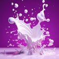 milk dynamically splashing