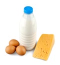 Milk, eggs and cheese