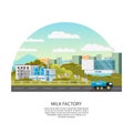 Milk Factory Template Royalty Free Stock Photo