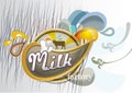Milk factory vector background Royalty Free Stock Photo