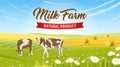 Milk Farm Realistic Background