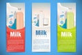 Milk flyer design vector illustration with milk splash