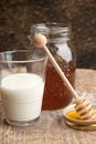 Milk and the fresh honey