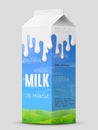 Milk gable top carton close up