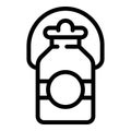 Milk gallon icon, outline style