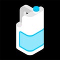 Milk Gallon isometric. plastic bottle isolated . Vector illustration