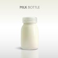 Milk glass bottle template Royalty Free Stock Photo
