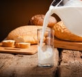 Milk in a glass Royalty Free Stock Photo