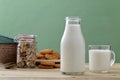 Milk in the glass for a good brakfast Royalty Free Stock Photo