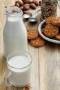 Milk in the glass for a good brakfast Royalty Free Stock Photo