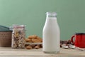 Milk in the glass for a good brakfast Royalty Free Stock Photo