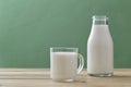 Milk in the glass for a good brakfast Royalty Free Stock Photo