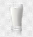 Milk glass on transparent background Royalty Free Stock Photo