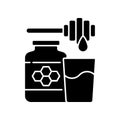 Milk and honey black glyph icon