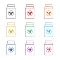 Milk icon isolated on white background, color set Royalty Free Stock Photo