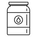 Milk jar icon, outline style Royalty Free Stock Photo