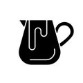 Milk jug black glyph icon Royalty Free Stock Photo