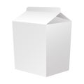 Milk or juice carton package isolated on a background. Clean empty carton one liter for new design. White pack vector illustration Royalty Free Stock Photo