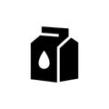 Milk pack glyph black icon