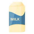 Milk pack icon cartoon vector. Cheese product