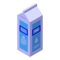 Milk pack icon isometric vector. Carton box Royalty Free Stock Photo