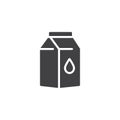 Milk pack icon vector