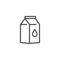 Milk pack line icon