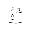 Milk pack line icon on white