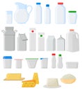 Milk pack vector empty glass jar glassware blank dairy products cheese package illustration glassful set of container