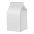 Milk Pack. White Paper Package Template Blank