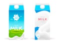 Milk package product design template.