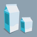 Milk paper pack vector illustration