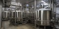 milk plant, natural nutrition, dairy products close-up, Generative AI