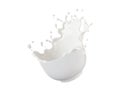 Milk Pouring and splash form White Bowl.
