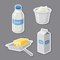 Milk products stickers