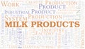Milk Products word cloud create with text only. Royalty Free Stock Photo