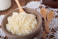 Milk rice porridge with clarified butter Royalty Free Stock Photo