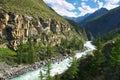 Milk river in the mountains