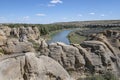 Milk River in Writing on Stone Provincial Park Royalty Free Stock Photo