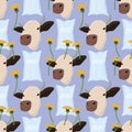 Milk seamless pattern